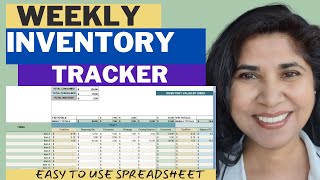 Easy Weekly Inventory Tracker for Restaurants, Makers, Sellers - Calculates Inventory Values