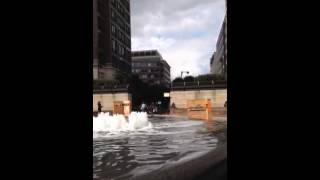 Water Fountain,Canary Wharf London.