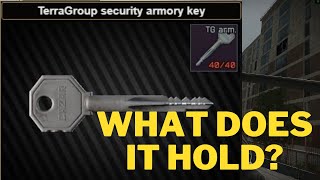 terragroup security armory key show case Escape From Tarkov Streets of Tarkov