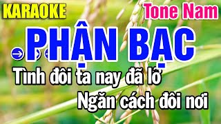 Karaoke Phận Bạc Nhạc Sống Tone Nam | Beat Yến Như