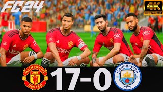 FC 24 - What Happen If Ronaldo Messi Neymar Mbappè Play Together On Manchester United