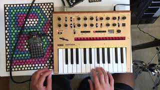 PO-20 Pocket Operator Arcade + Korg Monologue synthesizer jam