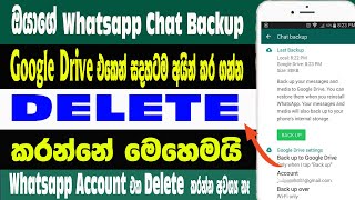 How To Delete Whatsapp Chat Backup On Gmail In Sinhala | Delete Chat Backup | Sri Network