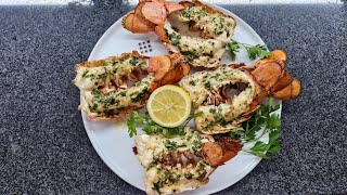 Buttery Ovenbacked Lobster Recipe #Lobster #hummer #recipe Хвосты Лобстера в духовке Сливочный Соус.