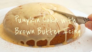 스카치 캔디맛 브라운버터 촉촉한 펌킨 케이크🧡Pumpkin Cake with Brown Butter Icing