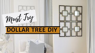 WOW!! HOW TO MAKE A GORGEOUS WALL DECOR! How to use Dollar Tree Frames and Mirrors! #dollartreediy