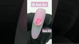 5D Rose Nail Art | Flower nail art tutorial | Creative nail art #shorts #viral #trending #creative