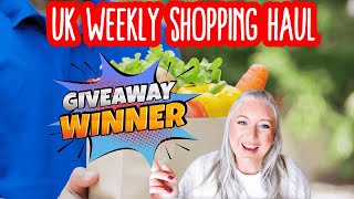 UK WEEKLY FOOD SHOP | WITH MEAL PLAN AND PRICES | GIVEAWAY WINNER  #giveaway  #mealideas #tradwife