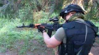 Slovak Airsoft loadout video June 2013 - Tactical AKM, new helmet