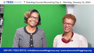 Dr. Tonya Breland and Erika Leak on set of their upcoming training course | TESO Consulting Group