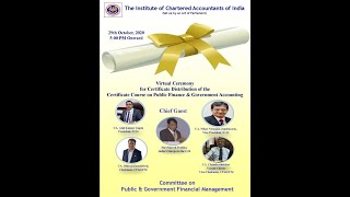 #LiveNow at ICAI's Virtual Ceremony of Certificate Distribution