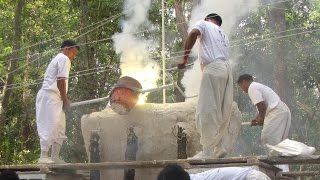 Buddha Image Casting at Wat Pah Nanachat 18.Feb 2011