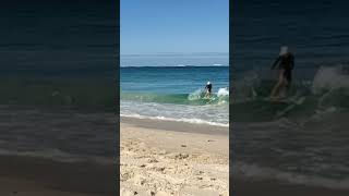 Skimboarding FAR out and a 180 AIR on to the sand!!!?!!!?! #shorts30 #skimboarding #shorts