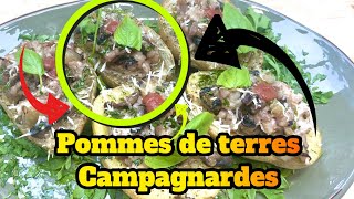 Pommes de terre campagnardes "La Belle Demoiselle" et l'astuce pour nettoyer les champignons.