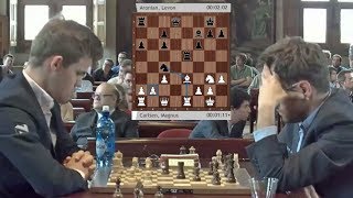 GIUOCO PIANO OPENING!!! MAGNUS CARLSEN VS LEVON ARONIAN - BLITZ CHESS 2016