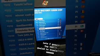 Top 320 in Solo Victory Cash Cup Opens!!! Lets f gooooooo!! #competetivefortnite #fyp #fypシ