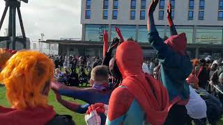 Spider-Verse Mexican Wave at MCM Comic Con London 2023