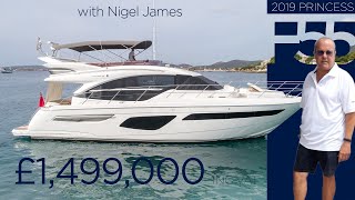 2019 Princess F55 | 'Jules' | Flybridge Yacht Tour with Professional Yacht Broker Nigel James