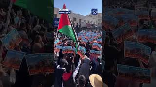 Hundreds of Jordanians gathered in solidarity marches across several governorates