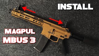 How to install Magpul MBUS 3 (front and rear sight)