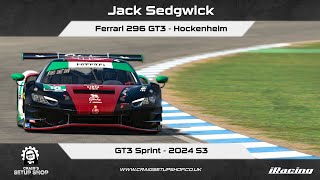 iRacing - 24S3 - Ferrari 296 GT3 - GT3 Sprint - Hockenheim - Jak