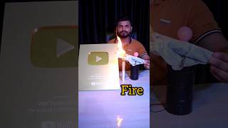 Fire Experiment With Golden Play Button