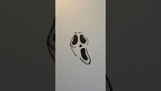 Bored at School?  Let's draw ghost face in 30 seconds #artistoftiktok #easydrawing #tutorial #shorts