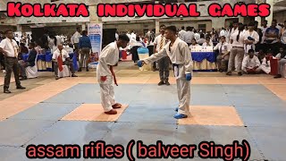 assam rifles ( balveer Singh) fight video 💪#karate #worldkarate #kolkata