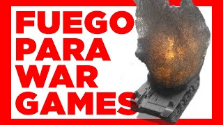 Como hacer FUEGO para escenografía con VELA de LED para WARGAMES  / TUTORIAL