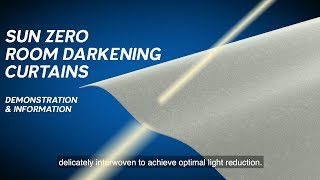 Sun Zero Room Darkening Curtain Panels Demonstration