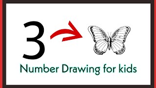 Number drawing . How to draw anything with numbers. My Magic Art and Crafts. #Shorts