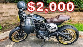 ducati scrambler cafe racer buying $2,000 worth of carbon fiber mods