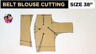 (38) 4 Tucks Belt Blouse Cutting | Belt Blouse Cutting Full Tutorials | Blouse Cutting And Stitching