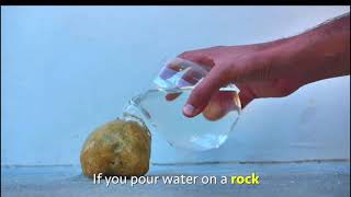 What happens when you pour water on a Rock