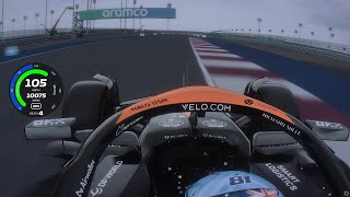 F1 2023 Oscar Piastri Qatar Sprint Shootout Pole Lap Onboard | Assetto Corsa