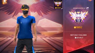 🔴First V badge India Top  13 Grandmaster Lobby | Go For Top 1 | Mobile Player BR Rank Free Fire LIve