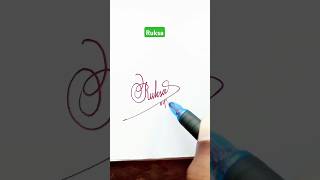 Calligraphy Signature | Ruksa | sk cursive art