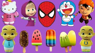 Hunting Es Krim Balon Spiderman Permen Yupi Upin Ipin Doraemon Baby Shark Ikan Hiu 41