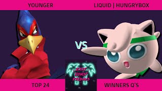 Younger (Falco) vs. Liquid | Hungrybox (Jigglypuff) - ECF 176 Top 24 Winners Quarterfinals SSBM