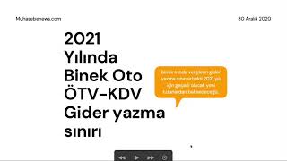 2021 Binek Oto Gider Kısıtlaması hadleri belli oldu