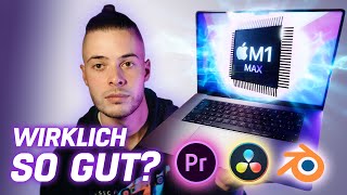 Alles nur Hype? 2021 M1 Max vs. 2019 intel i9 Macbook Pro DER TEST in Resolve, Premiere Pro, Blender