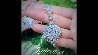 Свадебные серьги с кристаллами Swarovski. Бижутерия премиум качества. Украшения класса люкс