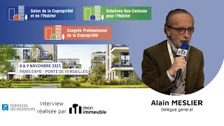 FÉDÉRATION DES ASCENSEURS : Alain MESLIER Délégué Général, au salon de la copropriété 2023