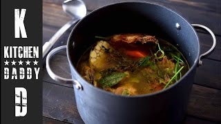 Roasted Chicken Stock | Kitchen Daddy