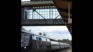 P42DC 100 on Vermonter 55 in Berlin! #train #amtrak #100