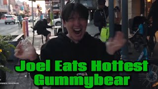 Sam Pepper Tortures KangJoel With World Hottest Gummybear