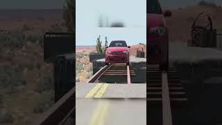 Cars vs Bridge Potholes - BeamNG Drive #shorts