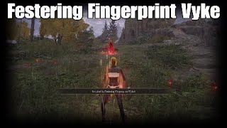 Festering Fingerprint Vyke, (Fingerprint Grape & Vyke's War Spear), Elden Ring