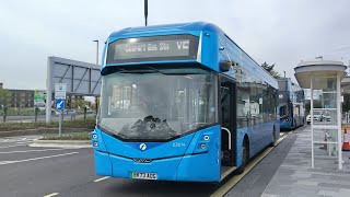 First Solent GB KITE Electroliner 63614 BK73 AOG on the X5 Southampton Central Station to West Quay