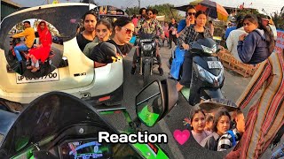 Cute Girl Reaction On Kawasaki Zx10r | Part 1 #cutegirlsreaction #zx10r #girl #reaction #girls